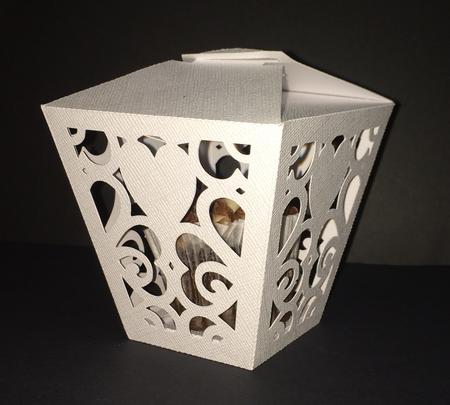 Heart Box 3 - Wedding Anniversary birthday Cupcake Cake favor favour