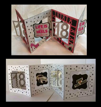18th Accordian Card - File Male And Female