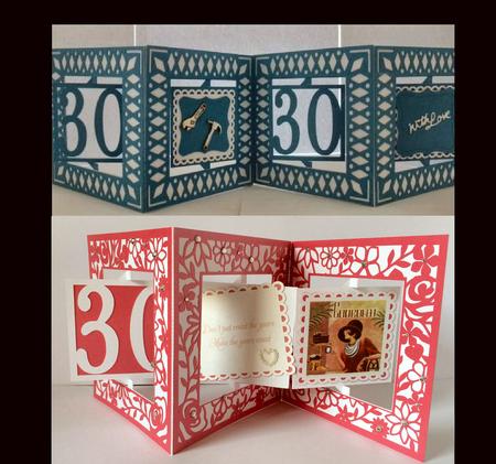 Accordian Card - 30 Th Birthday - Anniversary