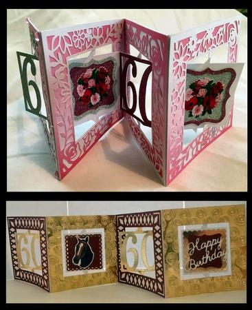 Accordian Card - 60th Birthday - Anniversary