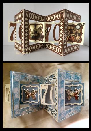 Accordian Card - 70th Birthday - Anniversary