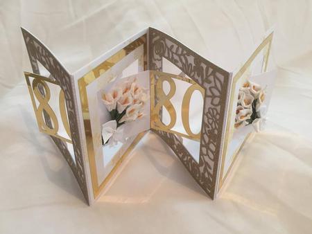 Accordian Card - 80th Birthday