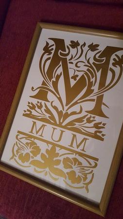 Vinyl Word Art Split Letter Mum - File
