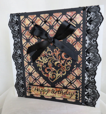 Entwined Hearts Trellis Frame Die Cut /emboss / Engrave A5 P