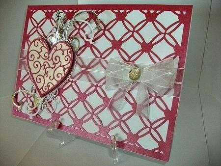 Entwined Hearts Trellis Frame Die Cut/ Emboss / Engrave A5 L