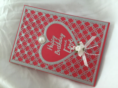 Entwined Hearts Trellis Frame With Inner Heart A5 P