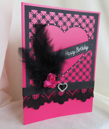 Simply Entwined Square And Open Heart Topper /emboss Engrave
