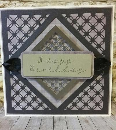 Simply Entwined Square With Corners - Mat Toppers /emboss
