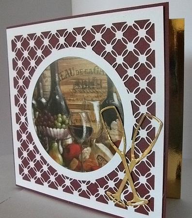 Simply Entwined Square With Round Centre Mat Toppers /emboss