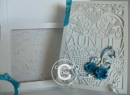 Auntie Aunty Birthday Card (with Box) Beautiful Cutout Desi