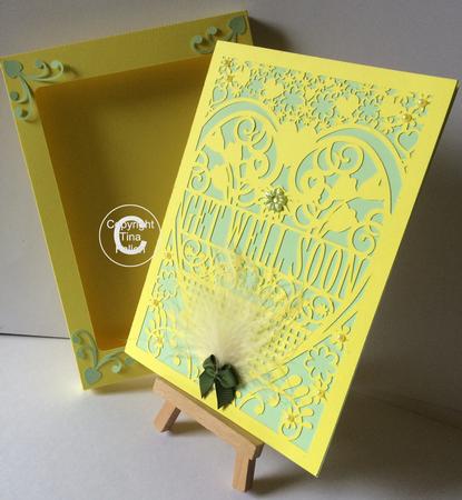 Get Well Soon Card (with Box) Beautiful Cutout Design