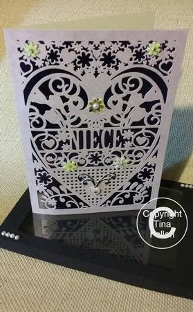 Niece Card (with Box) Beautiful Cutout Design