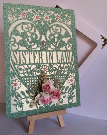 Sister In Law Birthday Card (with Box) Beautiful Cutout De