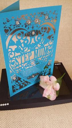 Step Mum Birthday Card (with Box) Beautiful Cutout De