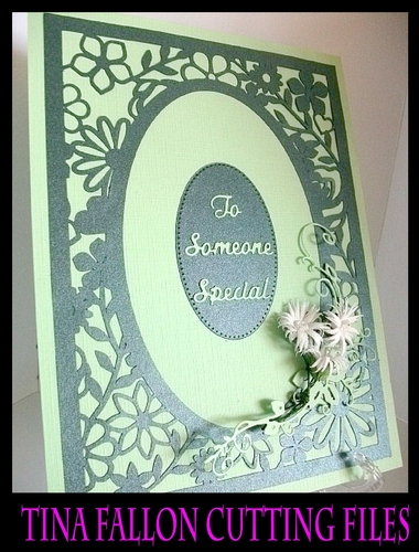 Floral / Flower Frame a5 with oval aperture - Topper - multi formats