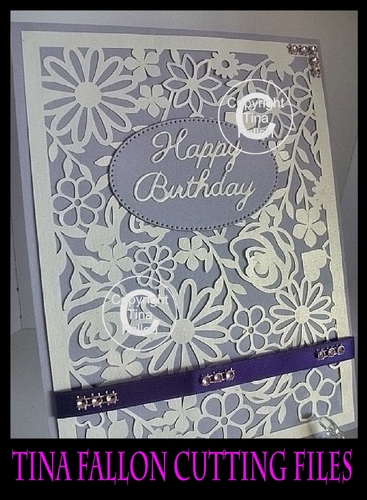 Floral / Flower Frame a5  Topper - multi formats
