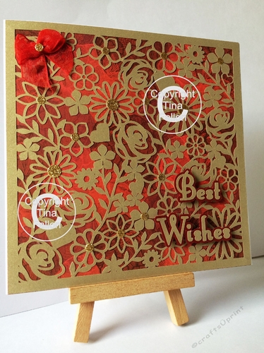 Floral / Flower Frame Square Topper - multi formats