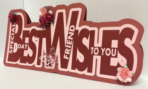 Best Wishes - layered word card