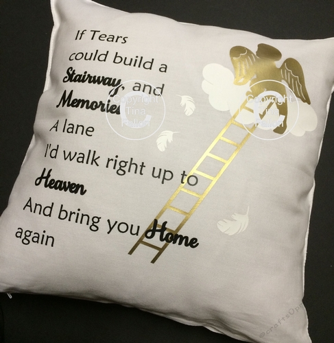 If tears could build a stairway  - baby memory, bereavement, angel wings, angel baby.