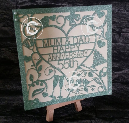 55th Emerald Wedding Anniversary to Mum and Dad