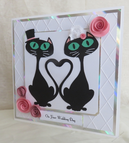 Cat paper piecings for card toppers