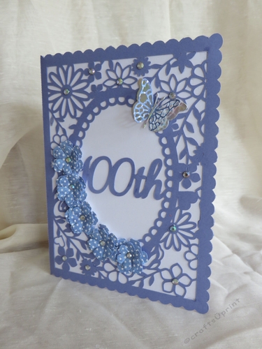 Pretty 100th Birthday floral card 
