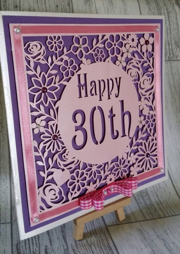 Lovely 30th Birthday square floral topper