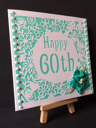 Lovely 60th Birthday square floral topper