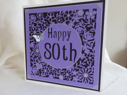 Lovely 80th Birthday square floral topper