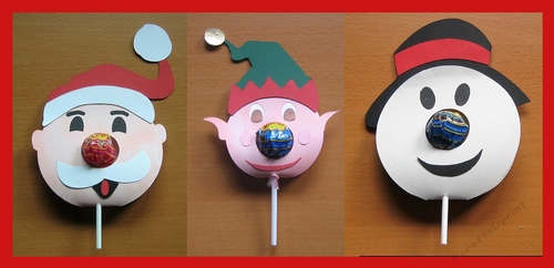 SET of 3 Christmas Chupa Chups Lolly holders Snowman, Santa and Elf great fund raisers digital cut file and PDF