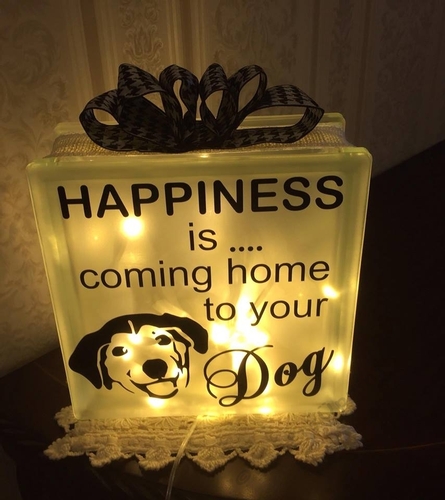 Happiness is coming home to your  Dog design 2 - vinyl HTV etc