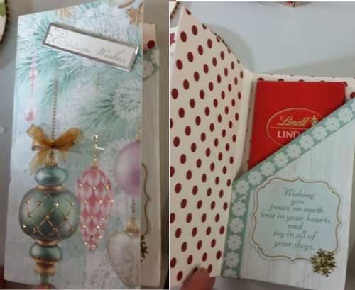 Christmas Chocolate Bar gift box card  - machine or handcut 