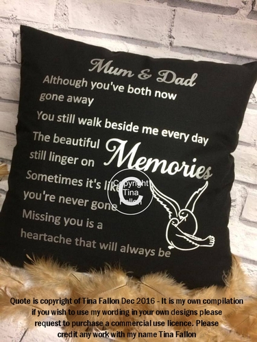 Mum Dad Parents Rememberance Quote for use all year round 