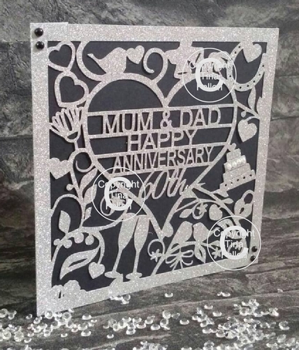 60th Diamond Wedding Anniversary Card  to Mum & Dad
