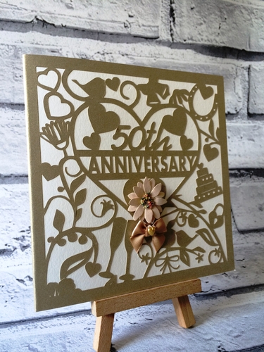 50th  Golden Wedding Anniversary Card 1
