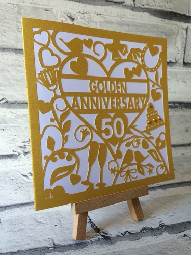 50th  Golden Wedding Anniversary Card no2