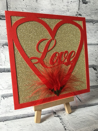 Love in a heart card template