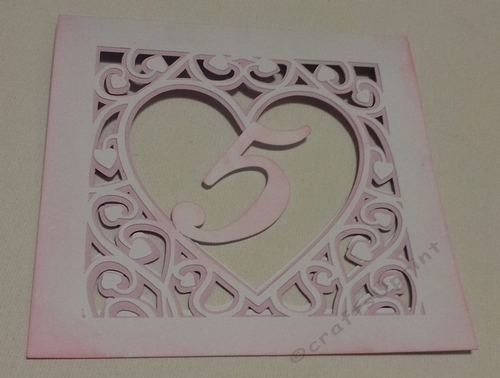 Heart Swirls Design Set Table numbers