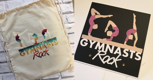 Gymnasts Gymnastics - for HTV (vinyl) or as a card topper