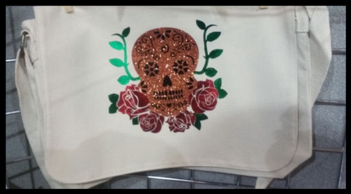Sugar skull and roses for HTV application 