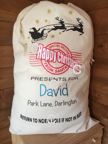 Santa Sacks for Christmas Eve  (uses HTV vinyl ) Father Christmas