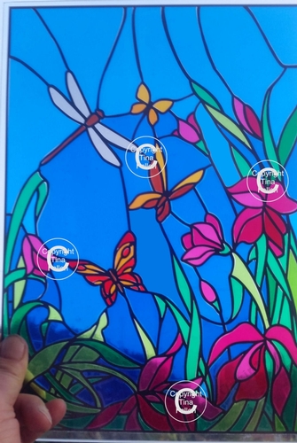 Flowers and Butterflies - great for Stained glass vinyl, paper or card cutting 