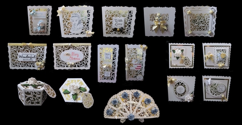 16 Pretty Filigree Cutting Files cards, toppers, box, tags  great value 
