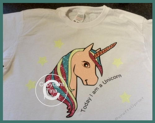 Unicorn, Today I am a Unicorn great for vinyl cutting digital cutting file