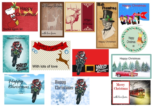 Christmas cut n print labels Masculine / Male 