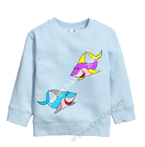Cute Shark cutting file with -outline with infils 