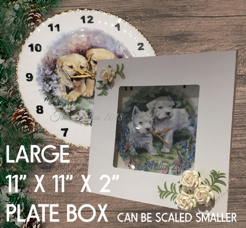 Large Gift Box 11 x 11 x 2 inches, ideal for plates  - digital cutting file to make your own