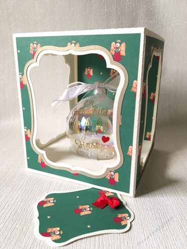 Christmas 100mm Bauble Ornament Box  -  multi design choice see details 