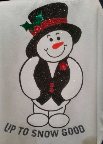 Christmas Snowman Up to snow good - knock out layered ready with full application tutorial included