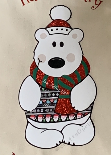 Christmas POLAR Bear - knock out method for multi layers inc glitter